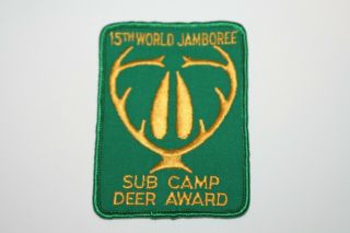Boy Scout 1983 World Jamboree Mondial Sub Camp Deer Award