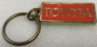 Vintage Car Dealership Solid Metal Promo Keychain Chomedey Toyota Porte - Clés