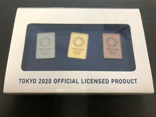 Tokyo Olympics 2020 Olympic Pin Badge 3 Piece Set Gold Silver Bronze Japan