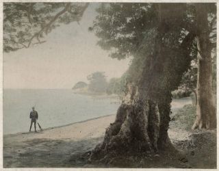 c.  1880 ' s PHOTO - JAPAN SEA FRONT YOKOHAMA / HONMOKU 2