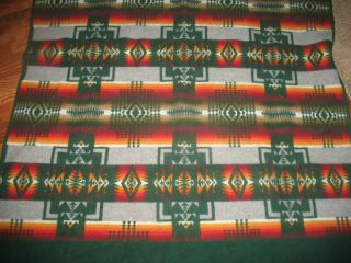 Pendleton Beaver State Wool Blanket Throw 60 X 76 " Colorful Native Amer Design