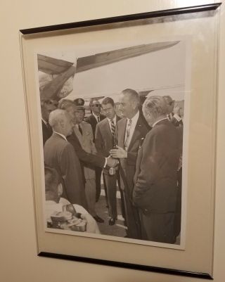 Wernher Von Braun Greets Vice President Lyndon B.  Johnson - NASA Photo 3