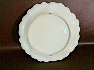 Vintage Hand Painted Floral Plate With Scalloped Edge (10A047) 4