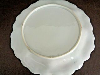 Vintage Hand Painted Floral Plate With Scalloped Edge (10A047) 5