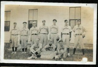 Empire Michigan,  City Baseball Team,  1917 Rppc Postcard