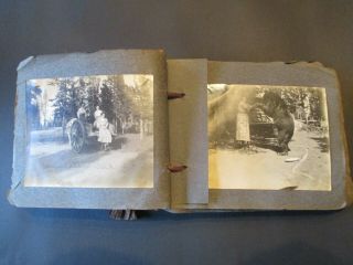 EARLY 1900 ' S PHOTO ALBUM: YELLOWSTONE LAKE / PARK.  BEARS / LODGE / MORE 2