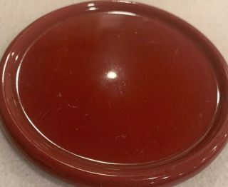 Longaberger Paprika Red Pottery Coaster 1 Pint Crock Lid Candle Base