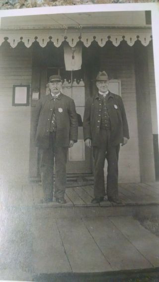 Pennsylvania Railroad Picture Of Two Railroad Detectives Very Early 1900 