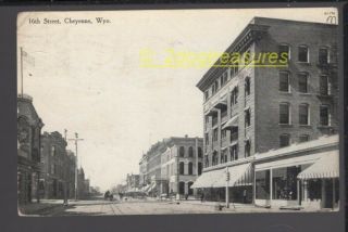 16th Street Cheyenne Wy Wyoming Old Laramie County 1910 View