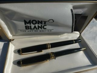 Montblanc Meisterstuck Rollerball Pen Set In Origianl Box W/papers Great