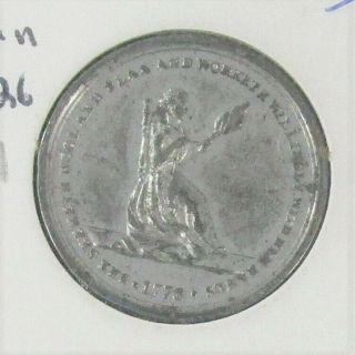 1876 Lowell Massachusetts Centennial Silver Coin Token Medallion 1 Of 200 Struck
