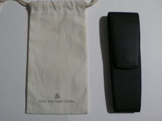 Italian Leather Graf Von Faber - Castell Two - Slot Pen Case