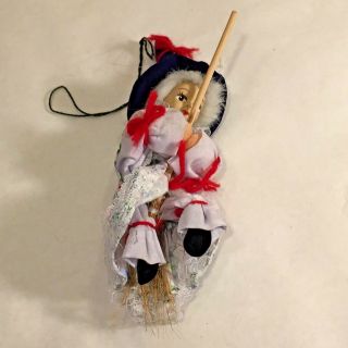 Vtg Kitchen Witch Scandinavian Folklore Doll Ornament Good Luck Eating Cooking
