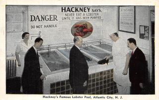 C22 - 3121,  Hackneys Lobster Pool,  Atlantic City Nj.  Postcard.