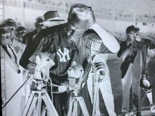 Orig 1939 Lou Gehrig Luckiest Man Speech Sports Publication Photo Negative 11x14