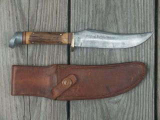 Vintage Solingen Germany Buffalo Skinner Knife 45 With Randall Sheath