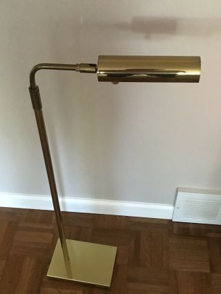 Vintage Koch & Lowy Brass Floor Lamp Reading Library Adjustable Floor Lamp
