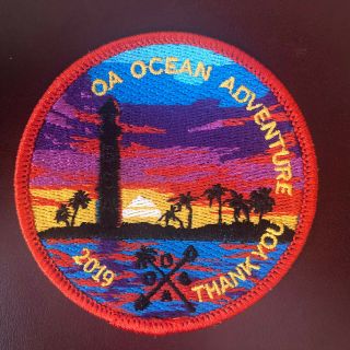 2019 Order Of The Arrow / Florida Sea Base " Thank You " Patch Rare