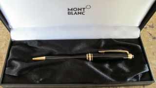 Montblanc Meisterstuck Pix Black And Gold Ball Point Pen