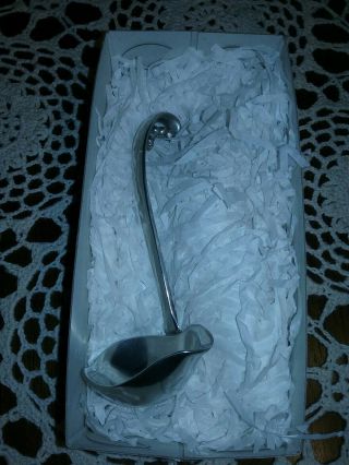 Shirley Pewter Shops Williamsburg Virginia Pewter Ladle Spoon Ornate Finger Loop 8
