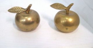 Set Of Two Vintage Brass Apple Bells,  Two Tones,  Home Decor