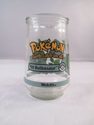 Pokemon 01 Bulbasaur Welch ' s Jelly Glass Jar 3 of 9 2