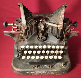 Antique Oliver Standard Visible Writer No.  5 Bat Wing Typewriter Parts Repair