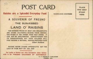 Fresno,  CA Raisins,  Grapes,  Buster Brown & Kids California Antique Postcard Vintage 2