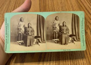 Sioux Squaws Indian Native American Stereoview Stereograph W.  H Illingsworth