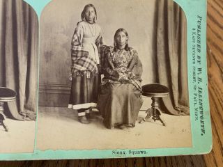 Sioux Squaws Indian Native American Stereoview Stereograph W.  H Illingsworth 2