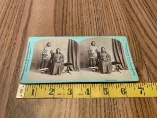 Sioux Squaws Indian Native American Stereoview Stereograph W.  H Illingsworth 6