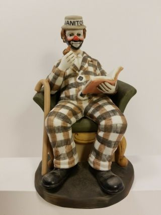 Flambro Paul Jerome Hobo Makeup Janitor American Clown Figurine Limited Edition