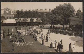 1920 Bristol Clifton Zoo Scene Real Photo Postcard Lawns & Bandstand