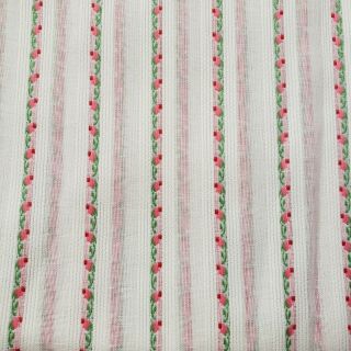 Vintage Fabric Pretty Pink Roses On White 2ydsx44 Doll Clothes Sewing Crafts