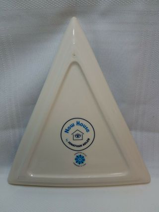 TRIANGLE PLATE - COLLECTIBLE - JONATHAN ADLER - NOW HOUSE - DOT AND STRIPES 3