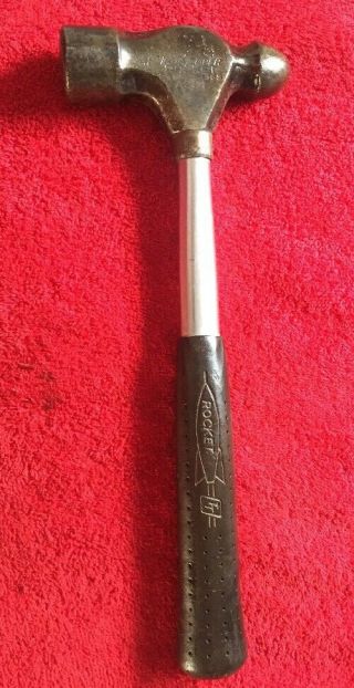 Vintage True Temper Rocket A224 Ball Pein Hammer With Brown Handle