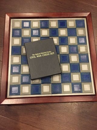 Franklin National Historical Society Civil War Pewter Chess Set - Complete