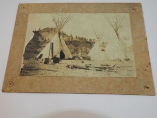 Rare Historical Lakota Sioux Tepee Settlement Circa 1880 