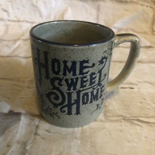 Home Sweet Home Ceramic Mug Vintage Gray Blue Coffee Cup Japan