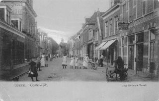 Sneek Oosterdijk Sg Ruiter Friesland Netherlands Holland C1907 Vintage Postcard