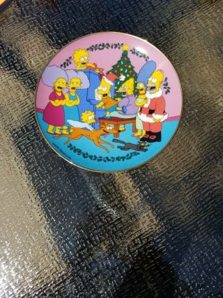 Vintage Simpsons Collectable Plate (caroling With The Simpsons)