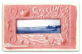 Vintage Postcard Undivided Back Reeves Postal Artist Newport Beach Ri G7