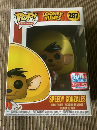 Funko Pop Looney Tunes Speedy Gonzales 287 2017 Nycc Exclusive Le 3500 Rare