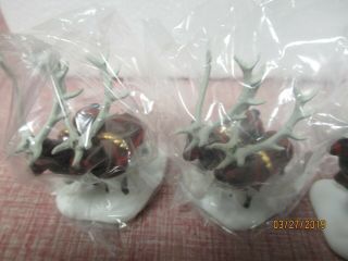 Heritage Village Sleigh and Eight Tiny Reindeer 5611 - 1 5