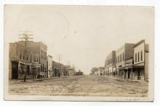 White Lake,  South Dakota,  Aurora County,  Main Street,  1917 Rppc
