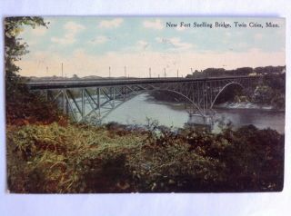 Minneapolis St Paul Mn 1910 Fort Snelling Bridge Mississippi River Twin City