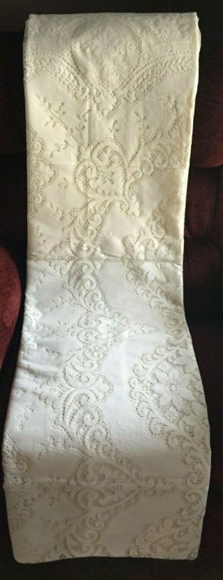 Banquet Size Vintage Quaker Lace Tablecloth Off White 144 " X 76 " Long