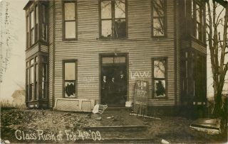 In Indiana Valparaiso University Class Rush Feb 1909 Rppc Real Photo Postcard