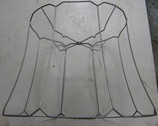 Lampshade Oval Frame Wire Scallop Large Vintage Restoration Repair