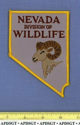 Nevada Dnr Division Of Wildlife (old) Nevada Sheriff Police Patch State Shape